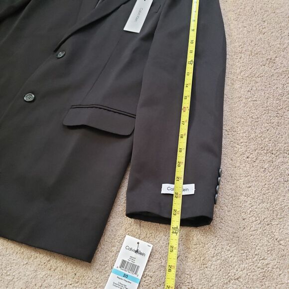 Nwt Calvin Klein Big Boys Husky Stretch Formal Suit Jacket 2 Buttons Black Sz 20 - Picture 7 of 8